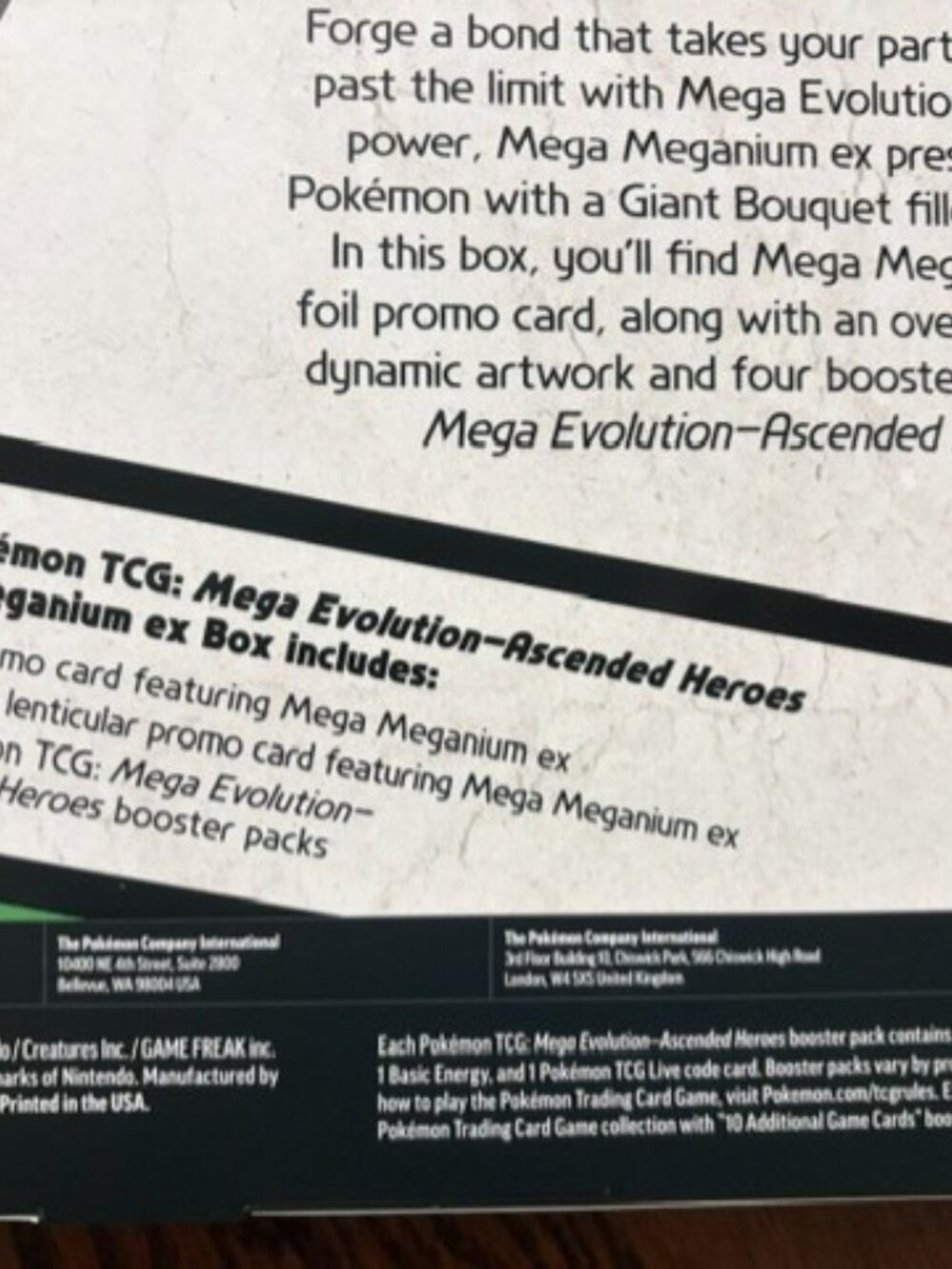 Pokemon TCG: Mega Evolution Ascended Heroes Mega Meganium ex Box New Sealed - Picture 8 of 8